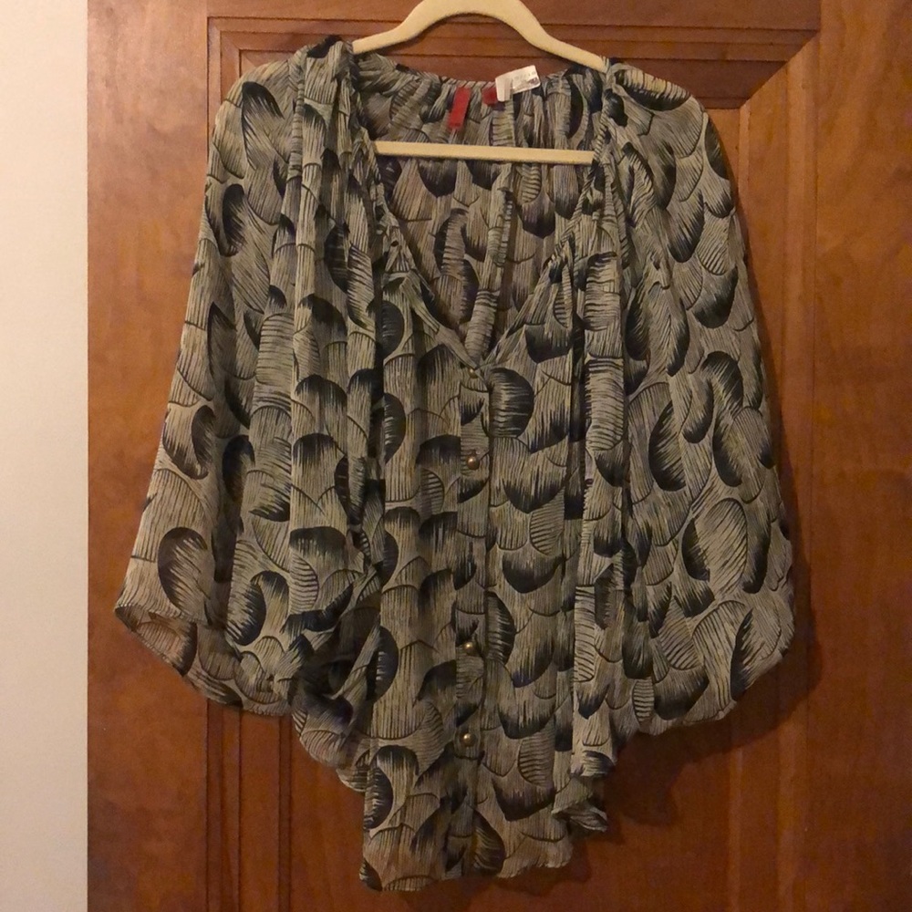 Dolman sleeve sheer top